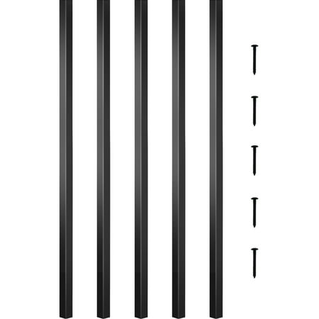 101-Pack Deck Spindles, 26" Aluminum Balusters, 0.75" Square Profile, Includes Screws for Secure Wood/Composite Deck Install