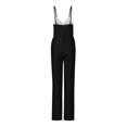 thumbnail image 6 of Sakmal Party Womens Jumpsuit Plus Size Sexy Black Sleeveless Overalls Sequin V Neck Full Wide Leg Pants with Pockets, 6 of 9