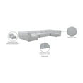thumbnail image 2 of Meridian Furniture Miramar Grey Durable Linen Textured Modular Sectional, 2 of 9