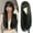 Black1, variant on Phocas Purple Wig for Women 22 Inch Long Purple Wavy Wigs with Bangs Natural Curly Hair for Daily Use