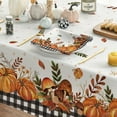 thumbnail image 4 of Sm:)e Buffalo Plaid Fall Thanksgiving Table Cloth 60 x 104 Inch Rectangle, Pumpkin Birdhouse Mushroom, 4 of 7