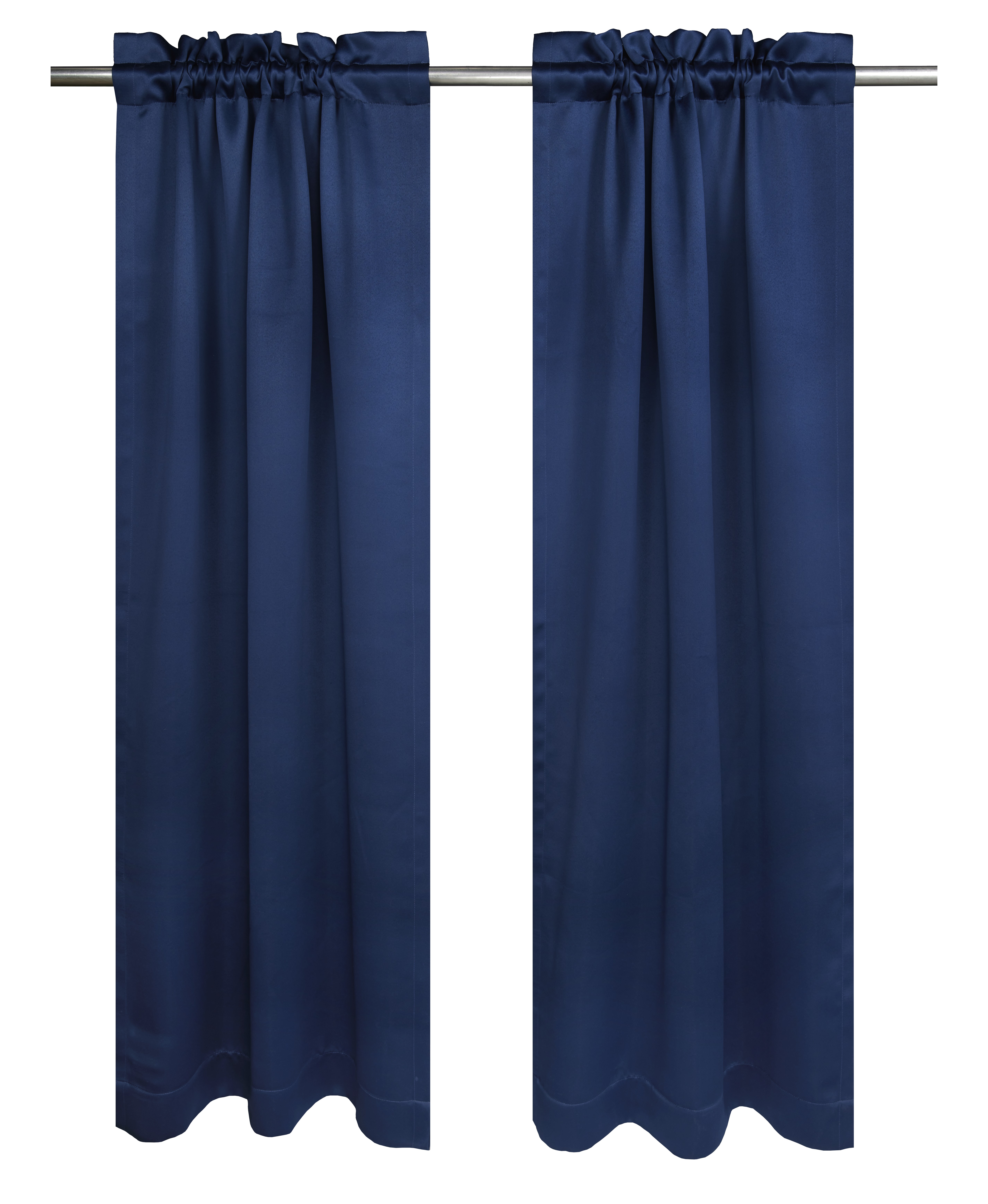 Your Zone Solid Blackout Curtain Panel Pair, Set of 2, Blue Cove, 30" W x 63" L