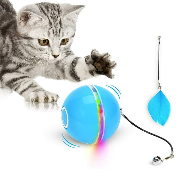 Interactive Cat Toys for Indoor Cats, Automatic Rolling Kitty Toys