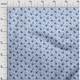 thumbnail image 3 of oneOone Viscose Chiffon Medium Blue Fabric Florals Craft Projects Decor Fabric Printed By The Yard 42 Inch Wide, 3 of 4