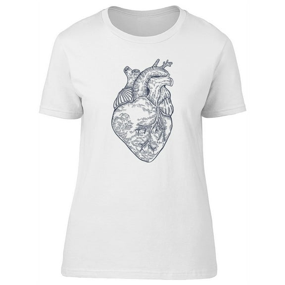 B&W Human Heart Tee Women's -Image by Shutterstock