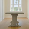 thumbnail image 4 of Home Design Rahma Rectangular Dining Table with Trestle Base, Three-Divided Top, Two-Tone Finish, Classic Design, Durable Construction, Antique Gray, 4 of 8