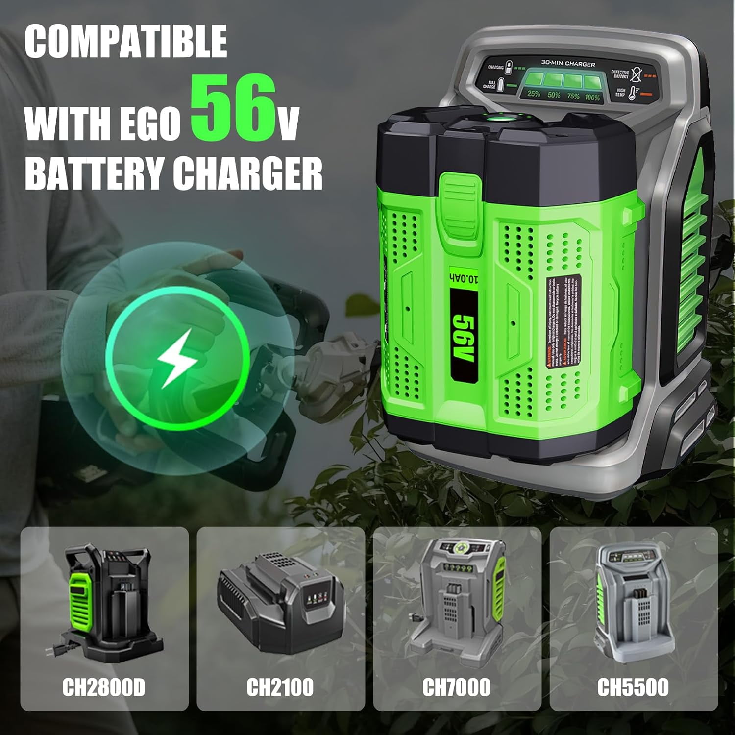 56V 10000mAh Replacement Battery for EGO 56V Battery BA2800T Compatible with EGO 56 Volt Battery Tools Lawn Mower Leaf Blower