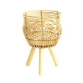 thumbnail image 1 of Bamboo Woven Plant Pot Standing Legs For Home Decoration And Display Planter Pot Container, 1 of 7