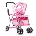thumbnail image 1 of Joovy Toy Doll Caboose Tandem Stroller - Pink Dot, 1 of 7