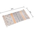 thumbnail image 5 of Alfombra de algodón, alfombra decorativa lavable tejida con pompón, alfombrilla de suelo con flecos étnicos para cocina, sala de estar, dormitorio, lavadero 60x90cm D Feliz Sencillez, 5 of 5