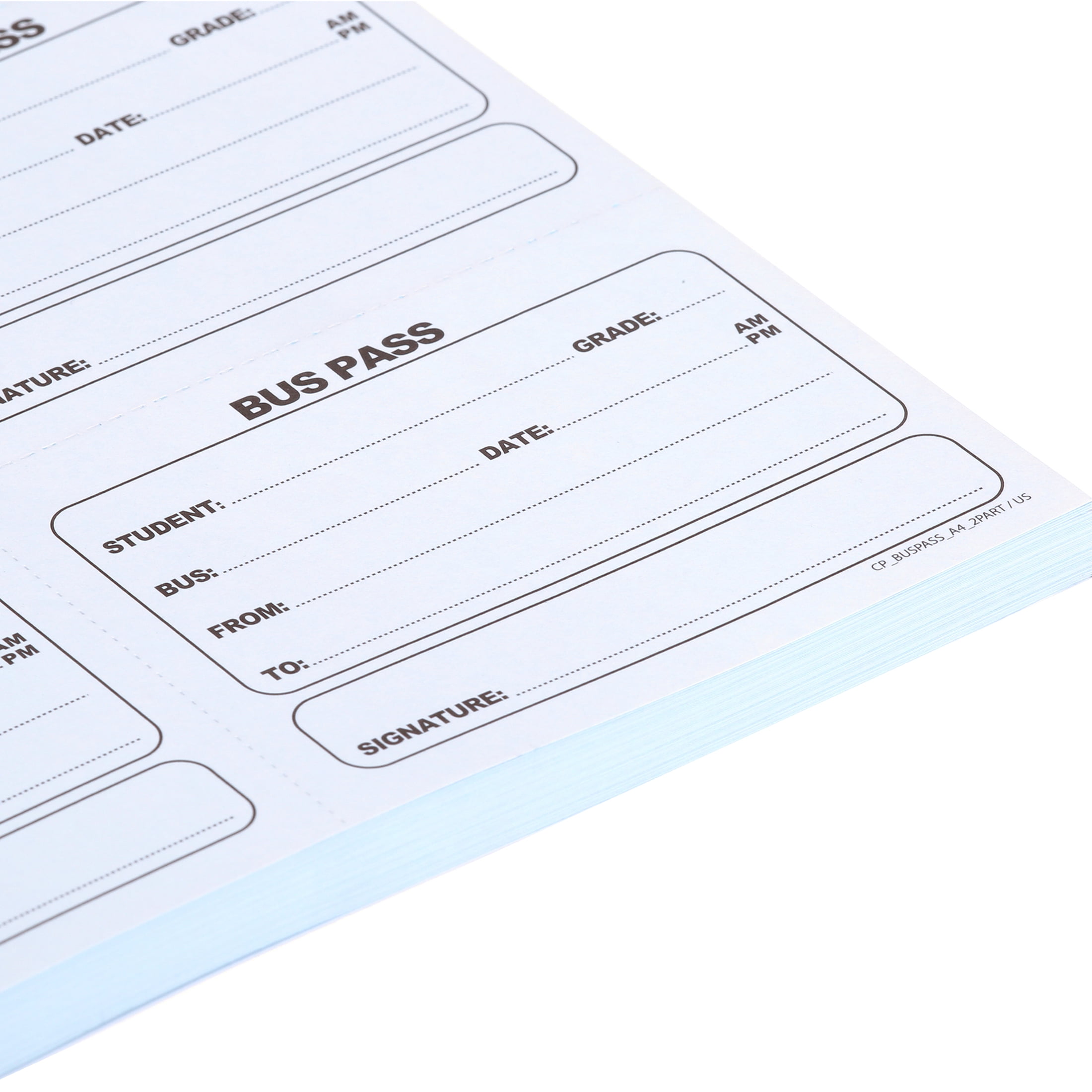 Cherry Printers | Bus Pass | Fold and Tear | Duplicate Book | 2 part | Carbonless | 400 slips Per Book | A4 - 8.27" x 11.69"