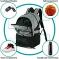 thumbnail image 4 of WOLT Basketball Backpack Bag with Separate Ball Holder & Shoes Compartment 1 Pack, Drop Lightgray, 4 of 6