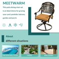 thumbnail image 6 of MEETWARM 2 Piece Patio Dinning Swivel Chairs Rocker, Outdoor All-Weather Cast Aluminum Chairs with Cushions, Patio Bistro Dining Chair Set for Garden Deck Backyard, Dark Bronze, 6 of 7