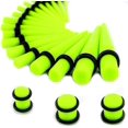 thumbnail image 4 of Kit para estirar las orejas, juego de 50 piezas de expansores, rejuvenecedores y tapones acrílicos y túneles de silicona, conjunto de joyería para Piercing, 4 of 5