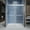Chrome, variant on 76 in. W x 76 in. H Soft-closing Double Sliding Frameless Shower Enclosure With Clear Glass in Brushed Nickel