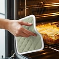 thumbnail image 3 of Sage Green Pot Holders for Kitchen Heatproof Potholder, 5 Pack Farmhouse Sage Green Decor Hot Pads Multipurpose Oven Pads Cloth Potholders Trivet for Cooking Baking, 3 of 8