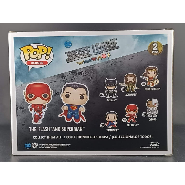 大人気アメコミ justice league セット Funko Pop DC Justice League Flash and Superman Racing Fall