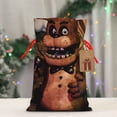 thumbnail image 4 of Pofeuu Five Nights At Freddy'S Print Christmas Gift Bag, Burlap Drawstring Pouch with Kraft Paper Card for Holiday, Party, and Birthday Wrapping-Medium, 4 of 7