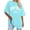 Sky Blue, variant on Women's Sweatshirt Summer Half Sleeved Long Shirt Vintage New York Letter Print Casual Fashion T Shirt Turtle Neck Long Sleeve Shirt Women Long Sleeve T Shirts for Woman Womens Running Shirts Loose