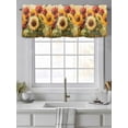 thumbnail image 4 of Summer Sunflowers Curtain Valances for Windows, Abstract Oil Painting Red Yellow Floral Kitchen Valance Window Treatment, Light Filtering Block Curtains for Bathroom/Bedroom/Living Room 42'' x 12'', 4 of 9