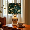 thumbnail image 3 of Linen Drum Lamp Shades Vintage Floral Botanical Harmonious Earth Tones 13" x 13" x 10" Lampshade for Table Lamps Floor Lamps Lamp Shade Replacement Easy Assembly Required, 3 of 8