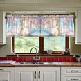 thumbnail image 3 of Yayeee Kitchen Curtains Tier Set of 2 Light Filtering 57"x24" Over Sink Window Panels, Elegant Marble Pattern, 3 of 7