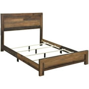 Coaster Furniture Sidney Country Farmhouse Queen Bed Engineered Laminate Reclaimed Wood Look Rustic Pine 223141Q