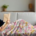 thumbnail image 3 of Daffodil Soft Flannel Fleece Throw Blanket, Mixed Plants and Wildflowers Blooms Pattern Tulips Daffodil Romantic Floral Art, Cozy Plush for Indoor and Outdoor Use, 50" x 60", Multicolor, by Ambesonne, 3 of 5