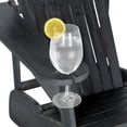 thumbnail image 5 of Safavieh Vista Outdoor Adirondack Chair w/ Wine Glass Holder - Grey, 5 of 8