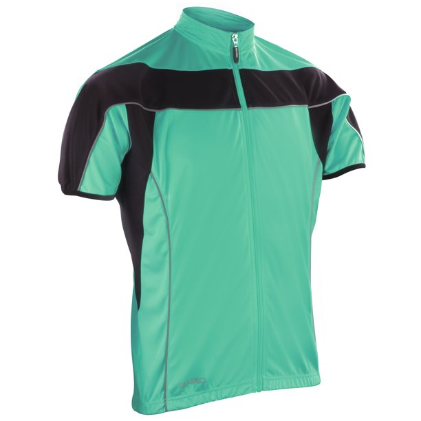 Spiro - Chaqueta ligera afelpada ciclismo 1/4 cremallera Modelo Cool-Dry Performance hombre caballero (Agua/Negro)
