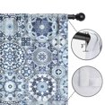 thumbnail image 4 of Blackout Kids Curtains,Blue Ethnic Geometric Pattern Childrens Insulated Curtains Set Of 2,Bedroom Essentials,Toddler Room Decor 52x63in(132x160cm), 4 of 5