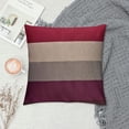 thumbnail image 2 of Nawypu  Ombre Grey Beige Wine Red Stripes Reversible Throw Pillow Covers for Boys Geometric Pillow Covers Home Decor Modern Striped Art Square Cushion Covers Decor Abstract Art, 2 of 5