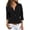 Black Shirts, variant on CAIVO Womens Button Shirts Long Sleeve Roll Up Boyfriend Style Lapel V Neck Casual Work Blouses Holiday Solid Color Summer Back To School Tops