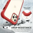 thumbnail image 5 of ExoGuard For iPhone 12/ iPhone 12 Pro Case,Clear Hard Back Case with Screen Protector (Red), 5 of 6