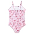 thumbnail image 2 of Serdomi Girls Adjustable Double Strap Swimsuit for Toddler Pink Watercolor Flower Print Bathing Suit Size 5/6, 2 of 7