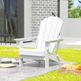 thumbnail image 1 of Westintrends Silla Adirondack de HDPE Plegable para Exteriores Asiento de Patio, Resistente a la Intemperie, Color Blanco, 1 of 10