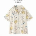 thumbnail image 6 of Chiikawa Animation Three-piece Pajamas New Short-sleeved Cardigan Cute Cartoon USAGI Home Clothes Set Can Be Worn Outside, 6 of 11