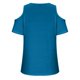 thumbnail image 5 of ICHUANYI Clearance Women Summer Sexy T- Shirt Cold Shoulder Pullover Blouse V-Neck Short Sleeve Solid Tops(Light Blue, S) ICHUANYI WER2023080800939, 5 of 5