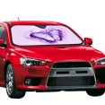 thumbnail image 2 of XMXY Car Sun Shade Windshield, Lilac Butterfly Automotive Front Window Sun Visor for Cars SUV Trucks, Medium Size, 2 of 8