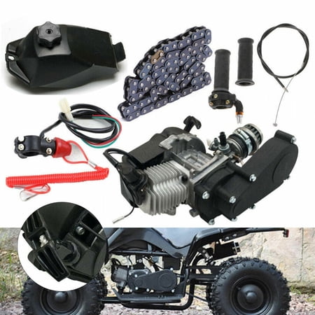 2 Stroke Electronic Ignition Engine Motor Kit Pull Start Engine Motor for 49.85cc 2-stroke Pocket Bike Mini Dirt Bike