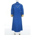 thumbnail image 4 of RUNQHUI Men's Priest Robe With Gold Trim And Cross Front Zip Closure For Church Worship And Cosplay Royal Blue S, 4 of 7