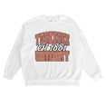 thumbnail image 5 of Women's Gameday Couture White Tuskegee Golden Tigers Oversized Faded Formation Premium Fleece Sweatshirt, 5 of 5