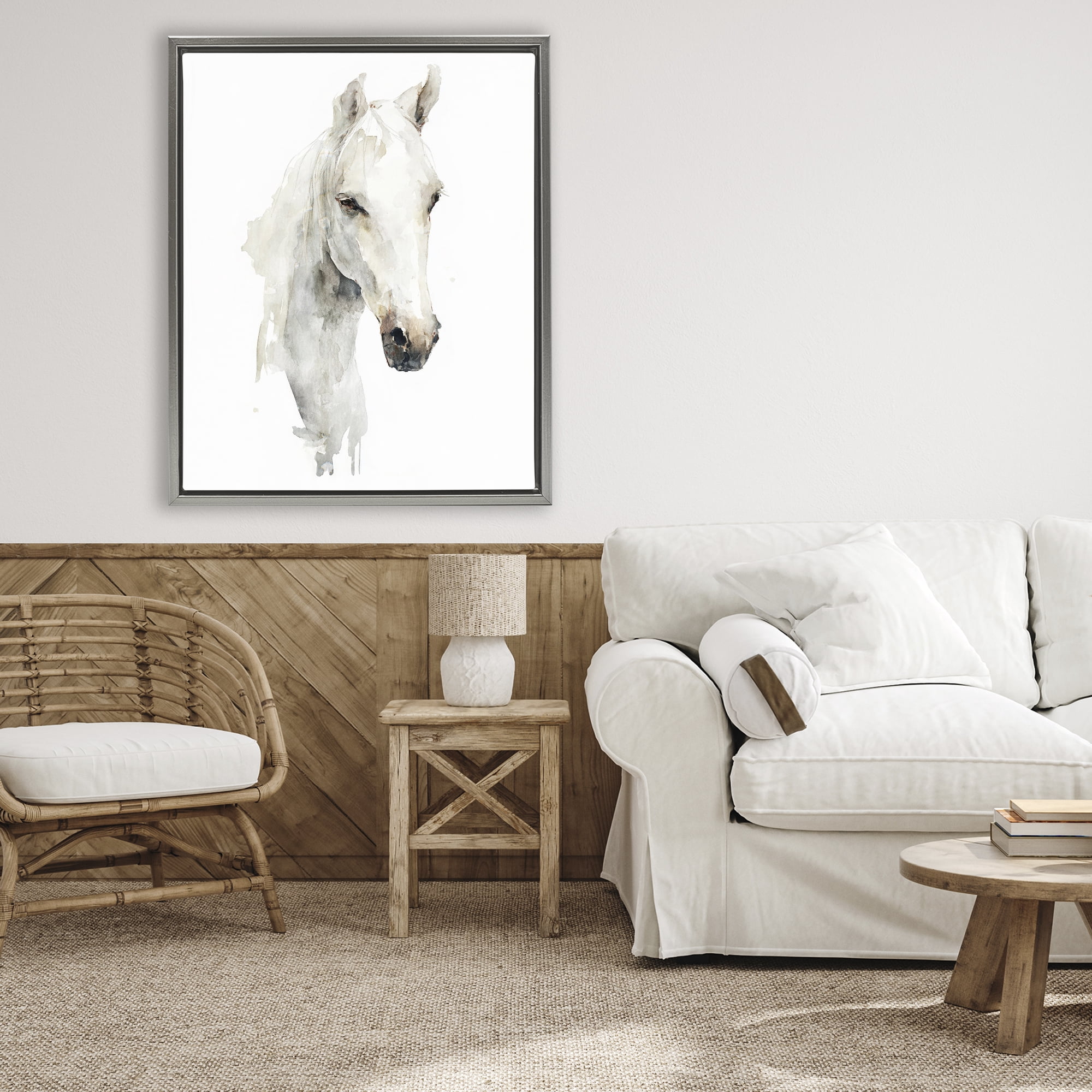 Stupell Industries Soul Of The Prairie Gray Framed Floater Canvas Wall Art, design by Svetlana Aleynikova