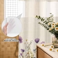 thumbnail image 3 of No Hook Shower Curtain, Purple Red Spring Floral Shower Curtains for Bathroom with See Through Top Window, Watercolor Botanical Summer Flowers Waterproof & Washable Bath Curtain Stall 48"x72", 3 of 9