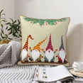 thumbnail image 6 of Kll Christmas Card With Gnomes Decorative Throw Pillow Covers Velvet Soft For Couch Sofa Bedroom Living Room Outdoor -18"X18", 6 of 8