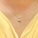 thumbnail image 3 of JeenMata Collar con Colgante Brillante de Moissanita de Corte Redondo de 2 Quilates Baño de Oro Blanco de 18 K sobre Plata, 3 of 6