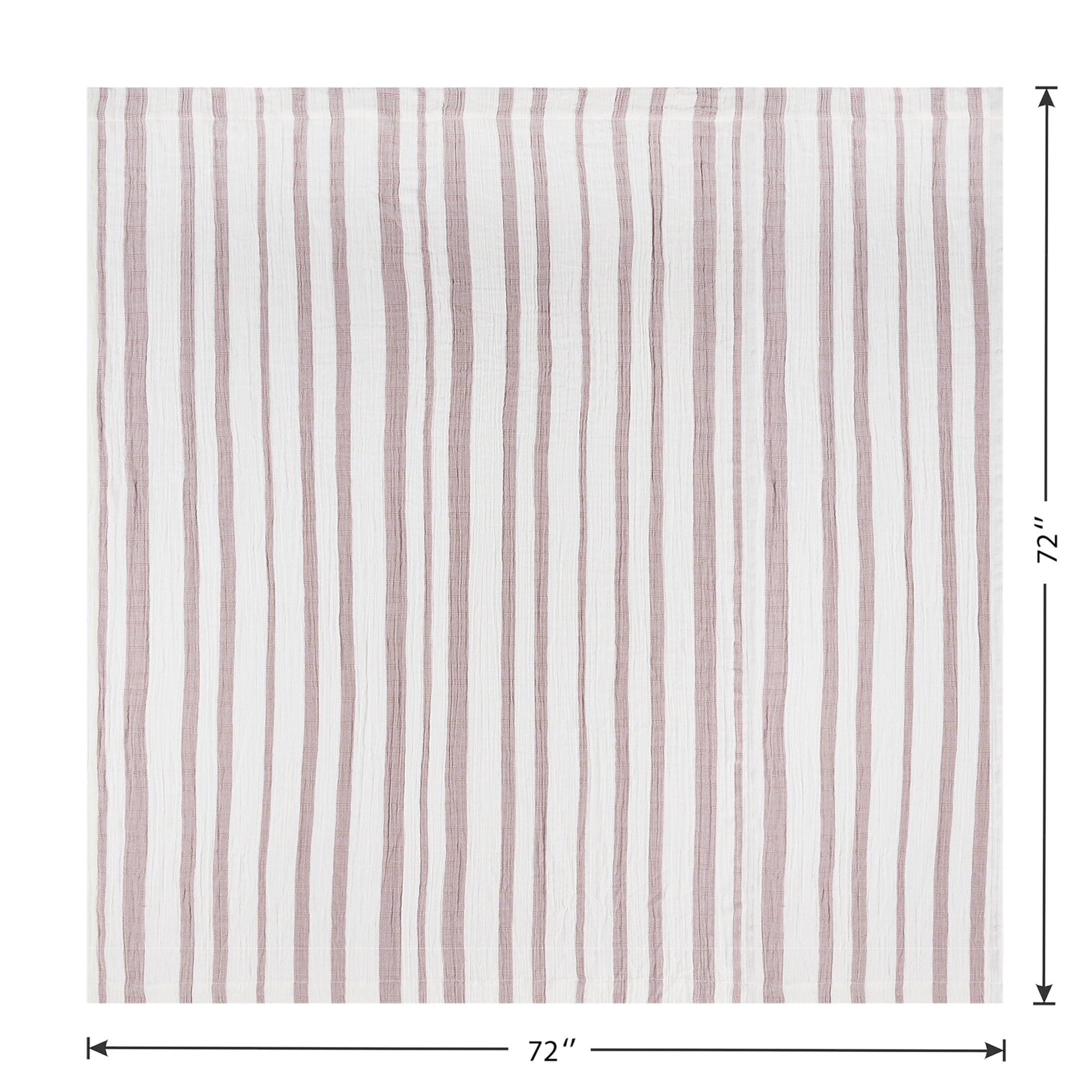 Better Homes & Gardens Violet Gem Gauze Stripe Shower Curtain, 100% Cotton, 72 in x 72 in