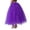A81-Purple, variant on Solid Color Three Layer Flocked Polka Mesh Half Skirt for Women Carnival Stage Performance Tutu Party Festival(Purple,One Size)
