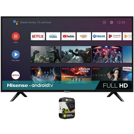 Hisense 40H5500F 40 Inch H55 Series FHD Full HD Smart Android TV with DTS Studio Sound Bundle with Premium 2 Year Extended Protection Plan