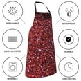 thumbnail image 5 of Kdxio Red Glitter Apron with Pockets Adjustable Kitchen Aprons for Men Women Waterproof Aprons for Cooking,Drawing,Crafting, Baking Household Cleaning, 5 of 5